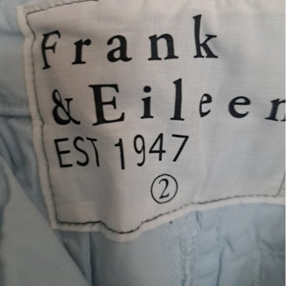 Frank &Eileen Wicklow Pant The Italian Chino in Cloud Blue color. SZ 2 Excellent - Picture 2 of 8